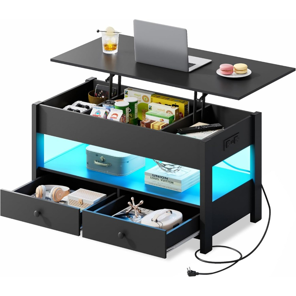 Desk Drawer Unit - Журнальный столик WLIVE Black Lift Top