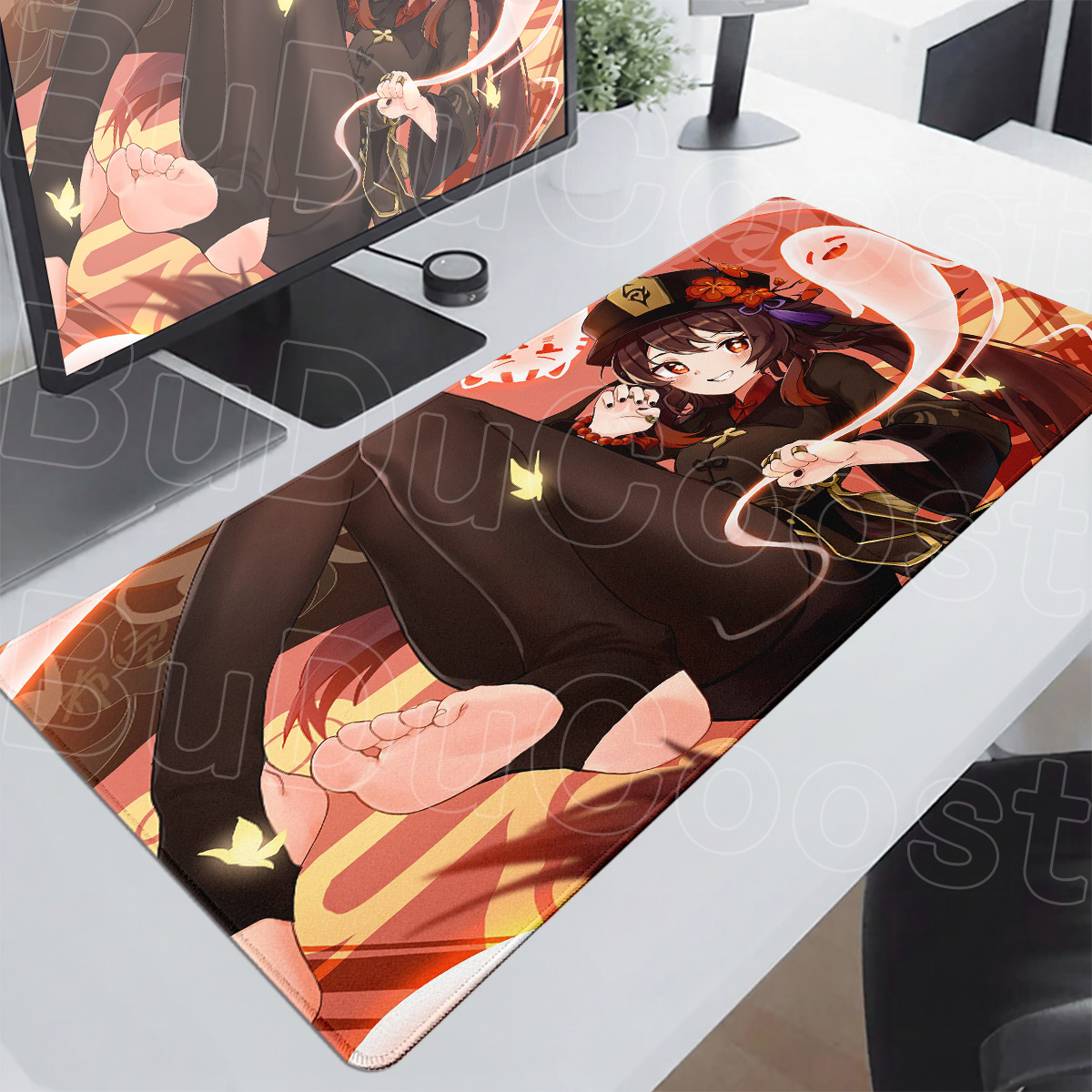 Desk Setup Anime - Коврик для мыши Genshin Impact Hu