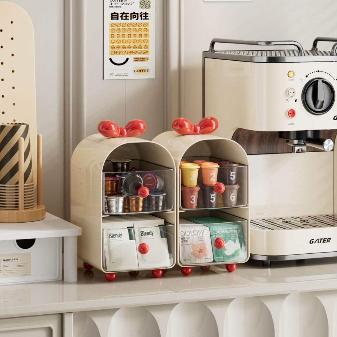 Desk Drawer Unit - Органайзер для кофейных капсул Creamy Coffee,