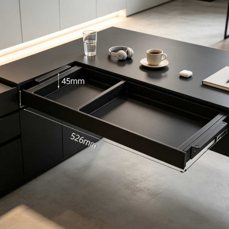 Desk Setup In Office - Выдвижной органайзер премиум-класса под стол, многофункциональный