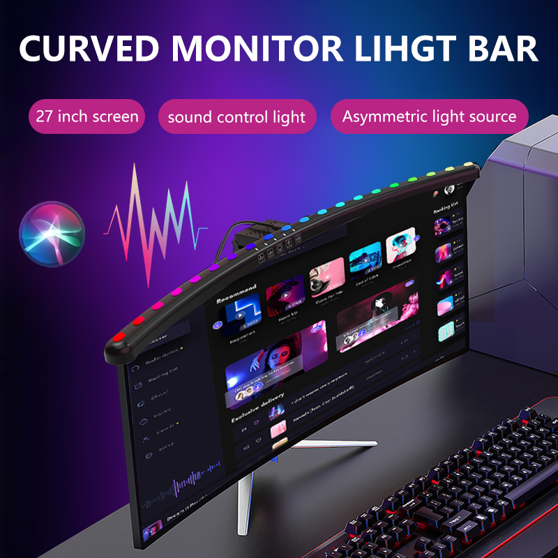 Светодиодная RGB-лампа для мон – обзор и цена Desk Setup In Office