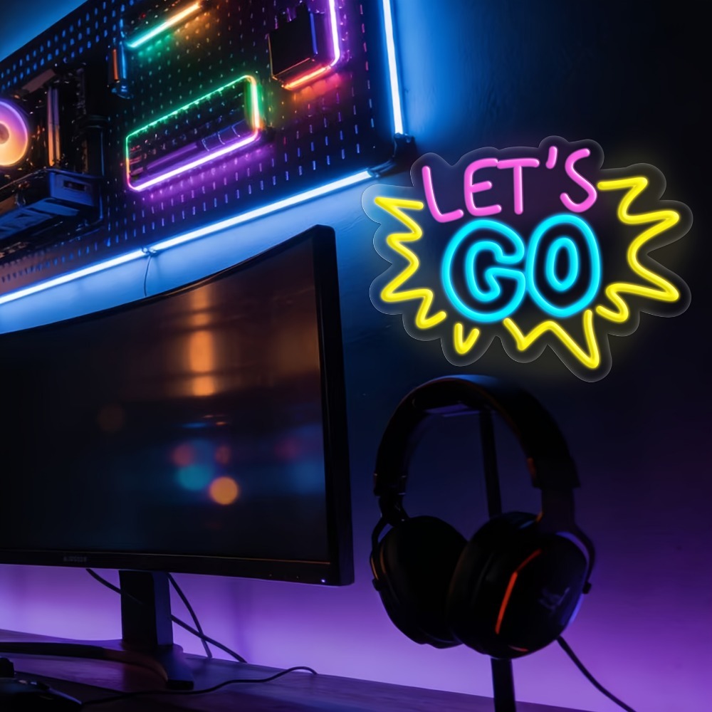 Светодиодная неоновая вывеска  – обзор и цена Desk Setup Inspiration