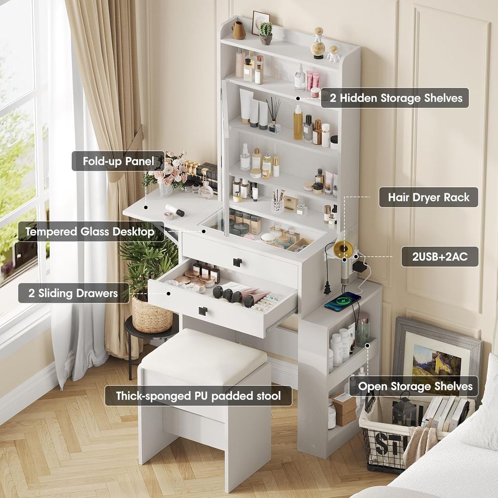 Маленький туалетный столик Vab – обзор и цена Desk Setup In Small Bedroom