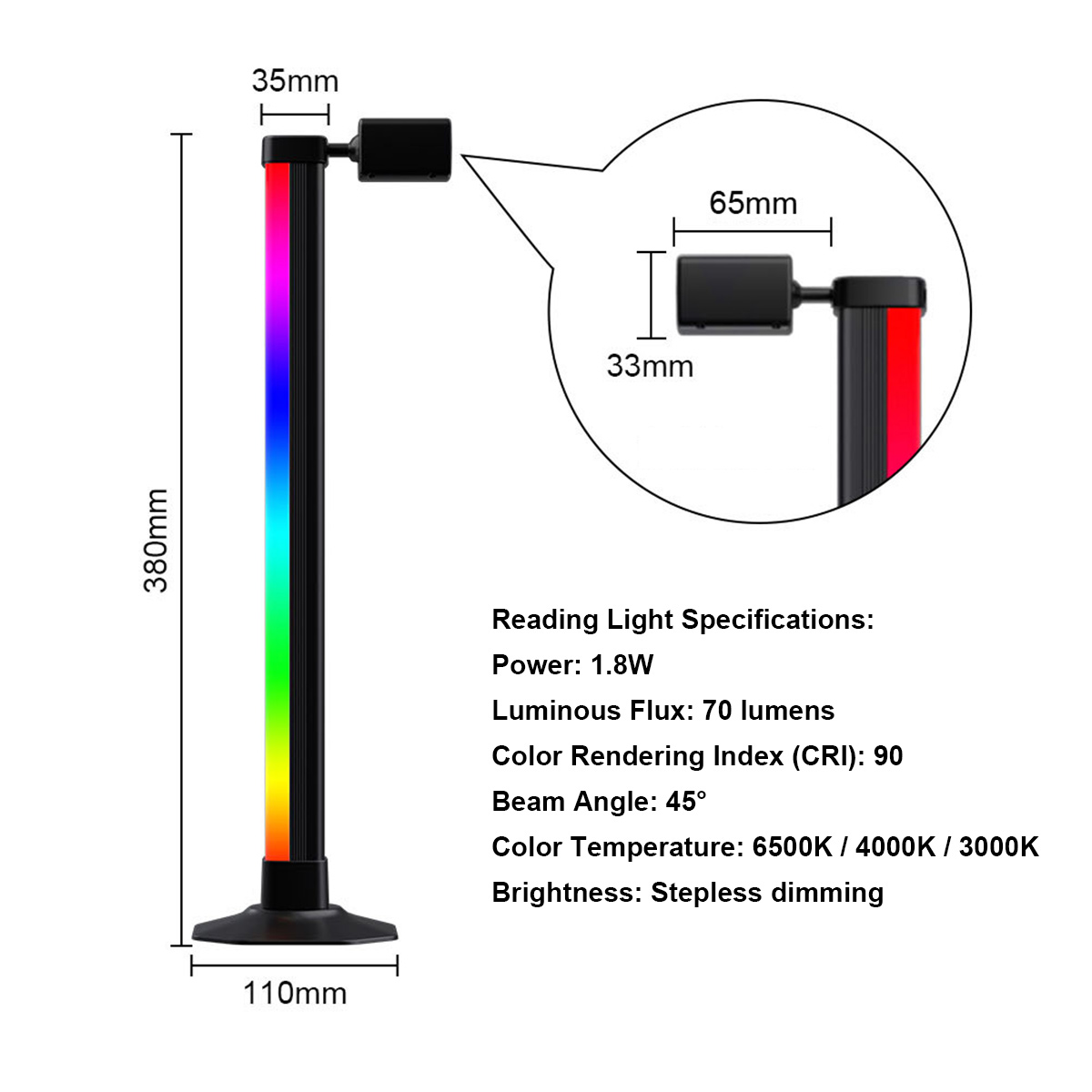 Умная светодиодная лампа RGB с – обзор и цена Desk Setup Black